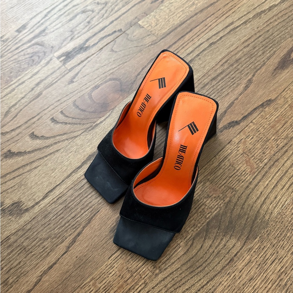 The Attico Black satin  Block Heel Mules😍 - Picture 11 of 11